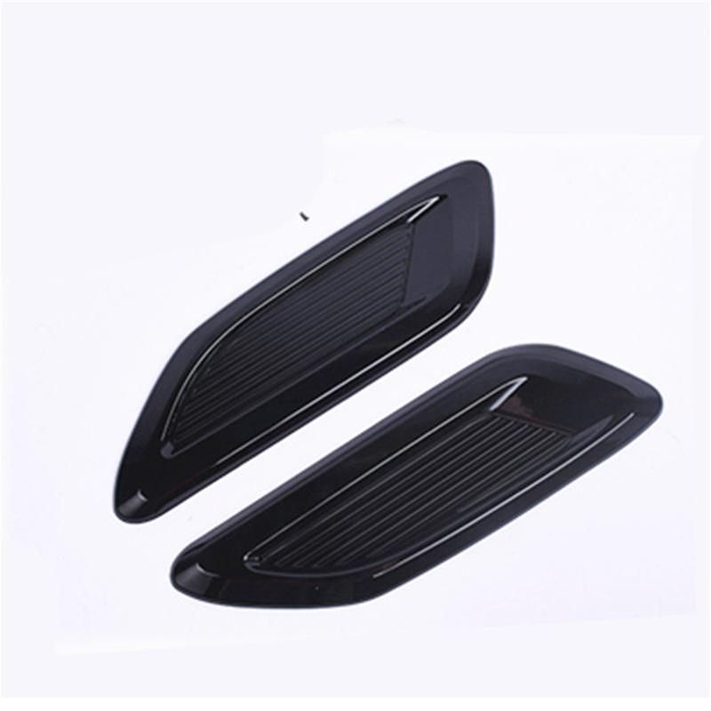 New 2Pcs Car Hood Scoop Air Flow Intake Decor Hood Vent Cover Bonnet Decorative Trim