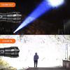 White Laser LED Strong Light Tactical Flashlight 15000 Lumens Zoomable Waterproof Torch Lamp Suitable For Outdoor Camping Hiking