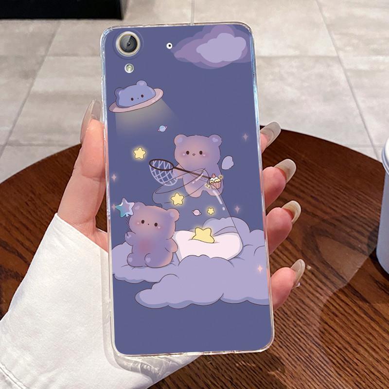 Casing For Huawei Y6 II Y6ii CAM-L21 L03 L23 L32 Case Aesthetic Fashion Cute Cat Cartoon Transparent TPU Soft Silicon Back Cover