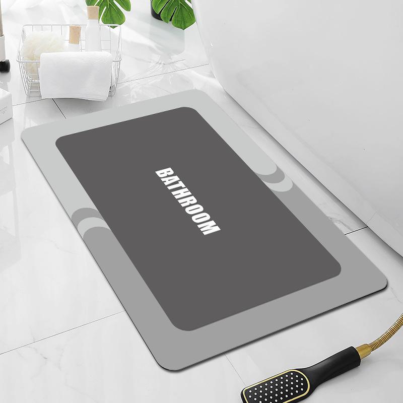 Нескользящий коврик для ванной комнаты с диатомовой грязью в скандинавском стиле, коврик для прихожей в гостиную, туалет, кухня, впитывающий быстросохнущий коврик