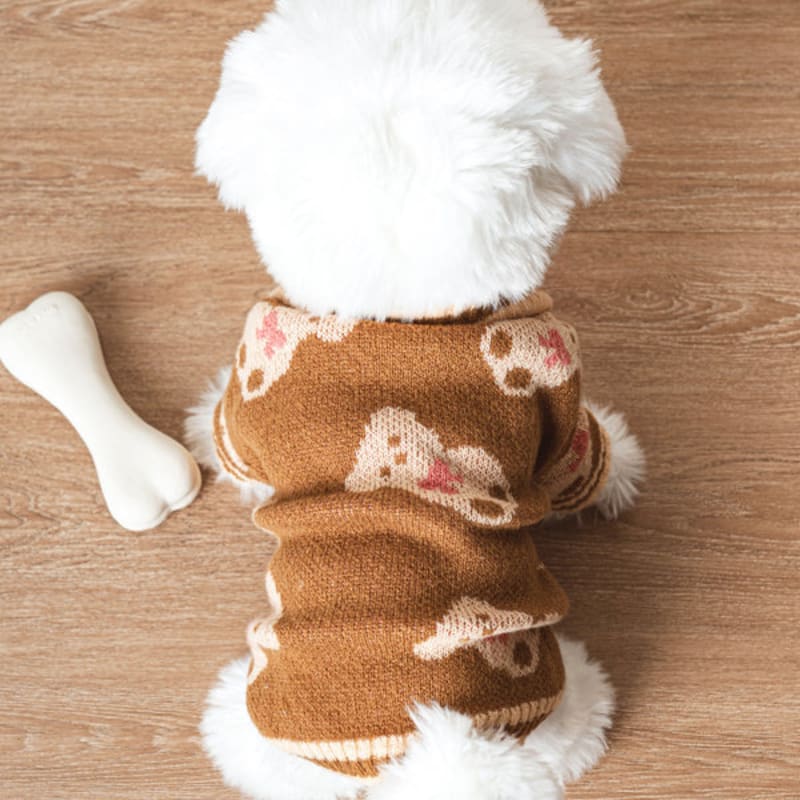 [Pet] Кардиган с рисунком медведя M