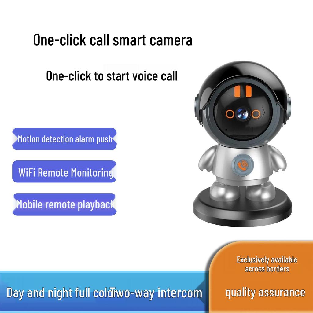 Smart WiFi Indoor Robot Camera with One-Click Call
