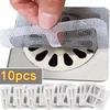 10pcs Disposable Shower Drain Hair Catcher Mesh Shower Drain Covers Floor Sink Strainer Filter Hair Stopper for Bathroom Kitchen