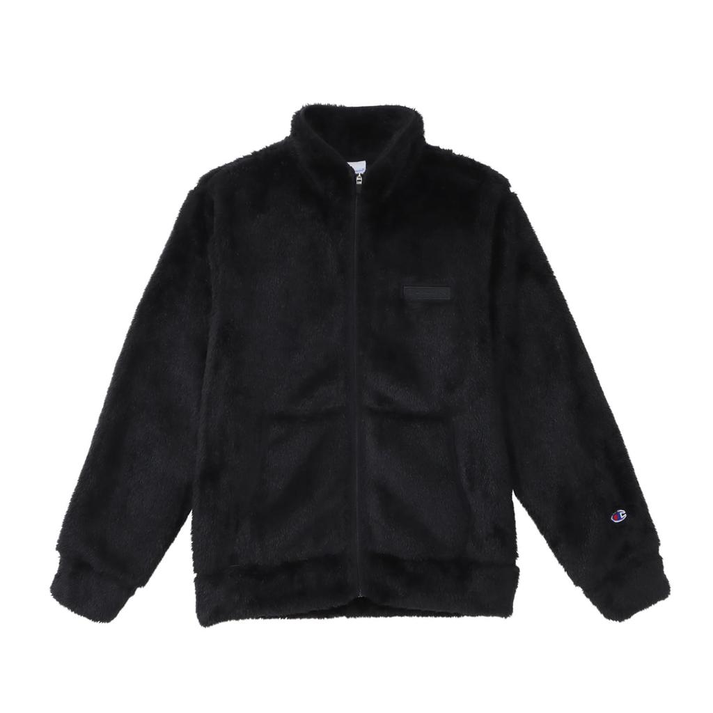 Champion Outerwear Boa Fleece Script Logo Embroidered High Neck Zip Hooded Jacket C3-L616Z-090-L
