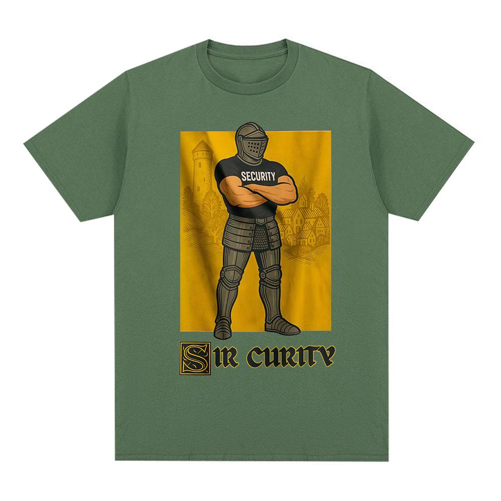 Sir Curity Funny Knight Meme Graphic Tshirts Unisexs Women Clothing Cotton Casual Oversized Short Sleeves T Shirts Streetwear