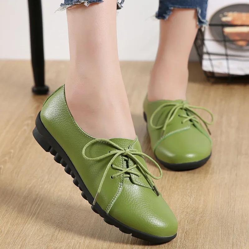 Новые туфли на плоской подошве из натуральной кожи, женские туфли-оксфорды с мягкой подошвой, белые мокасины Sapato Feminino, повседневные женские туфли на плоской подошве 2019 г.