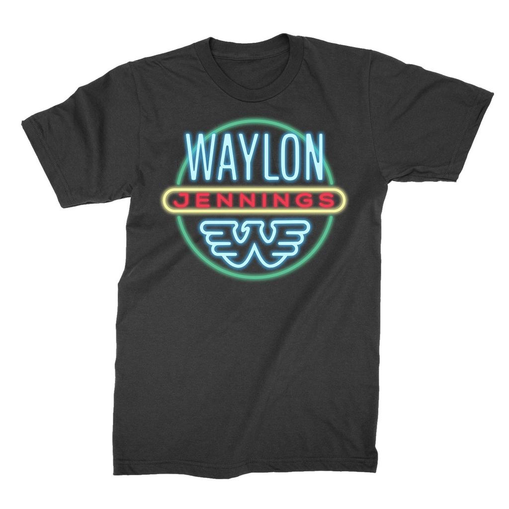 Мужская неоновая футболка Waylon Jennings XXXL Черная