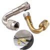 Bicycle Motorcycle Valve Metal Inflation Extension Tube 45 ° Elbow Inflation Valve Extension Rod
