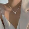 Pendant Necklace Stylish Geometric Choker Necklace for Women High-quality Heart Pendant Jewelry Gift with Bright Color Thin