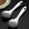 Large Thickened Stainless Steel Rice Spoon for Household Use