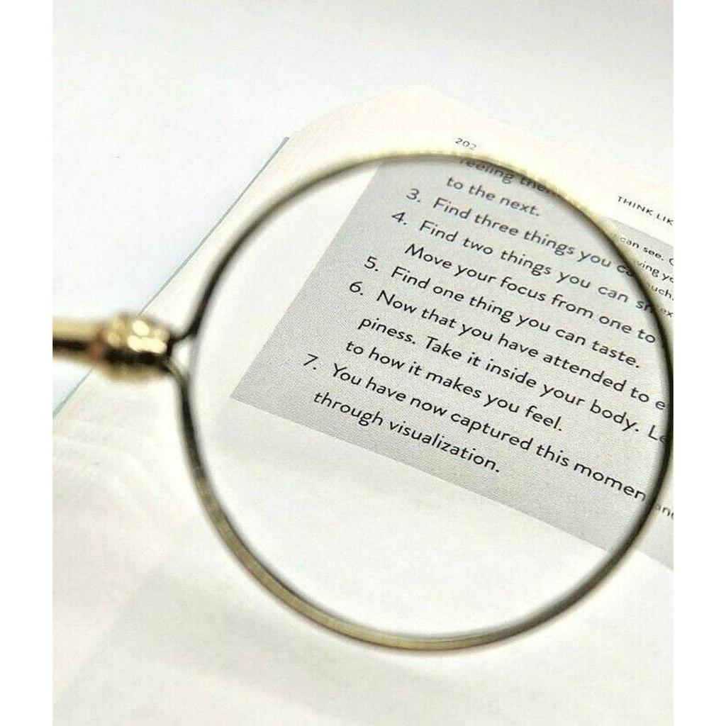 Mini Hand Magnifier for Bookmark, Handheld Magnifier, Collectible Items, Collectible Magnifying Glass, Best Antique Gifts 3x Magnifier  (Gold)