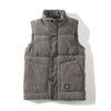 Winter Wool Vest Men Cotton Padded Warm Jacket Sleeveless Coat Stand Collar Waistcoat Corduroy Outerwear Men's Clothing Oversize