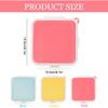 3 Pack Sandwich Containers,3 Color Silicone Sandwich Storage with Snap-Off,Sandwich Box for Lunch,BPA Free,Leakproof, Reusable Plastic Sandwich