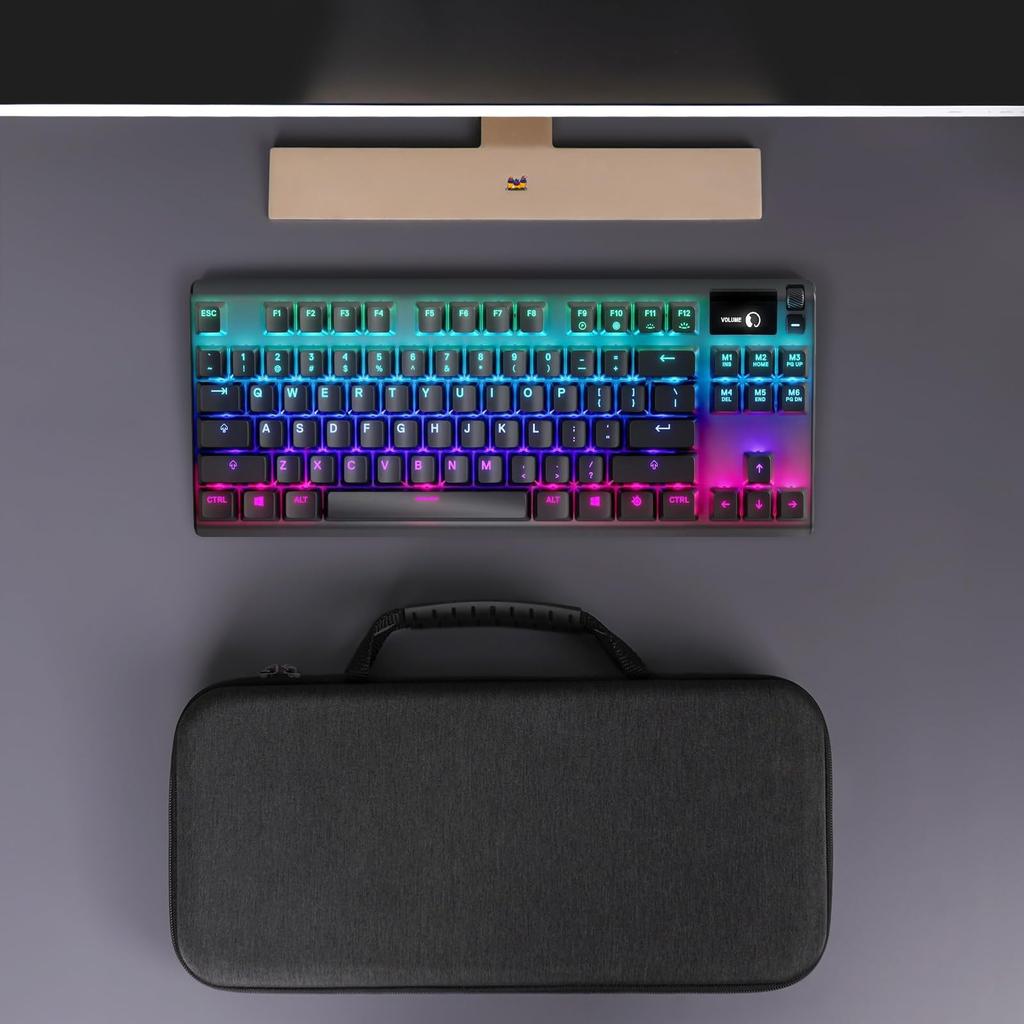 Linkidea Hard Travel Case Compatible with TKL Tenkeyless Computer Keyboard Carrying Case Protective Storage Box Bag Wireless/Wired Keyboards, 87-Key