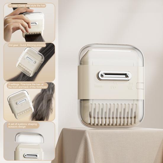 Многофункциональная расческа-триммер для волос с 3 регулируемыми настройками, 2-в-1, портативная, для путешествий, двусторонняя, для челки, бровей