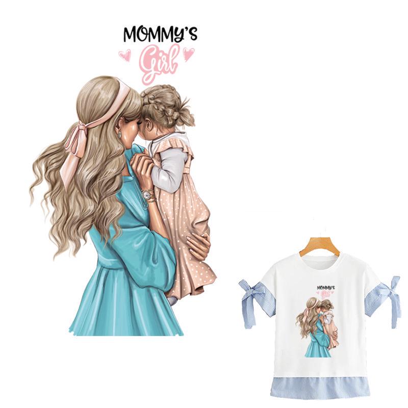 Патчи для одежды для мамы и дочки, нашивки для мамы и ребенка, наклейки для одежды, модные теплопередающие утюги, аксессуары для рукоделия, Parches