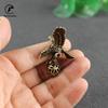 Antique Bronze Eagle Catch Ball Statue Solid Copper  Eagle Figurines Ornaments Bicycle Handbag Tel Keychains Decoration Accessor