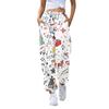 Женские повседневные модные рождественские принтованные повседневные брюки спортивные брюки длинные брюки брюки с эластичной резинкой на талии
