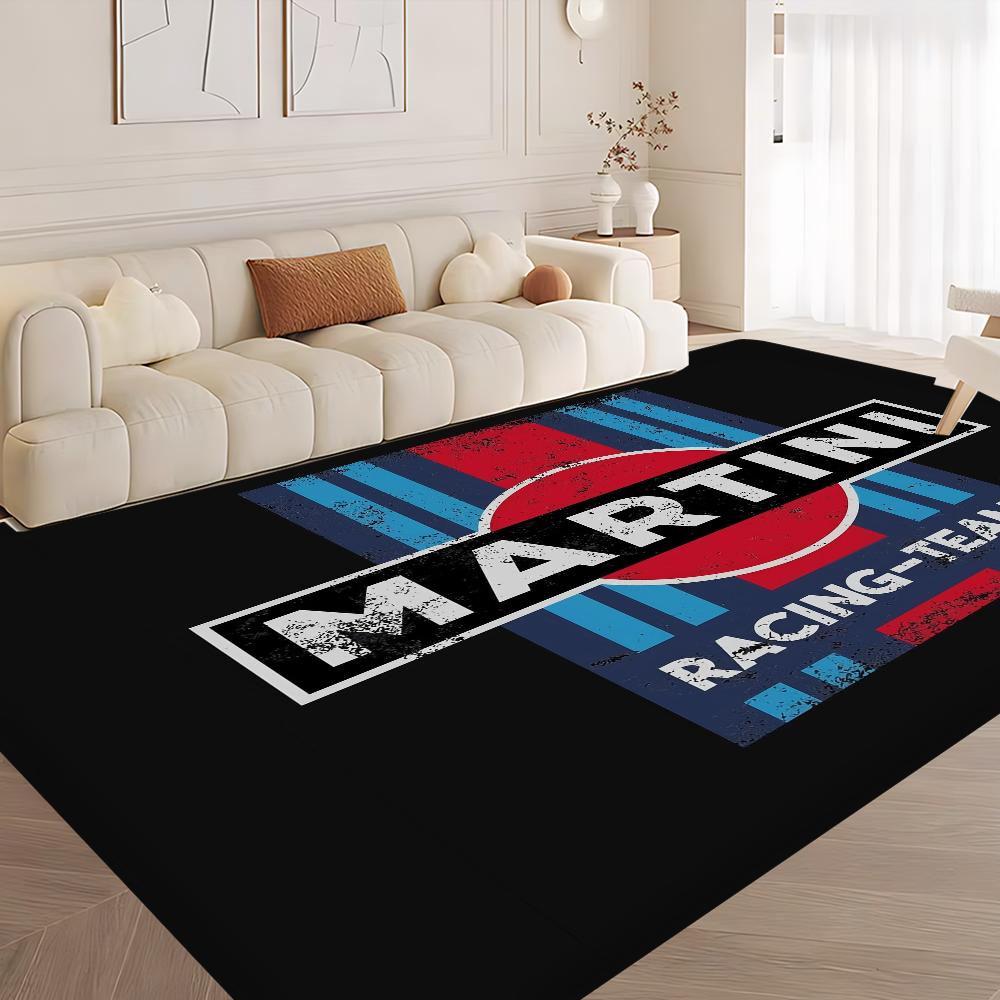Коврики для комнаты с логотипом M-Martini Racing, моющиеся, нескользящие, для гостиной, под диван, кресла, коврик для зоны, кухонный коврик