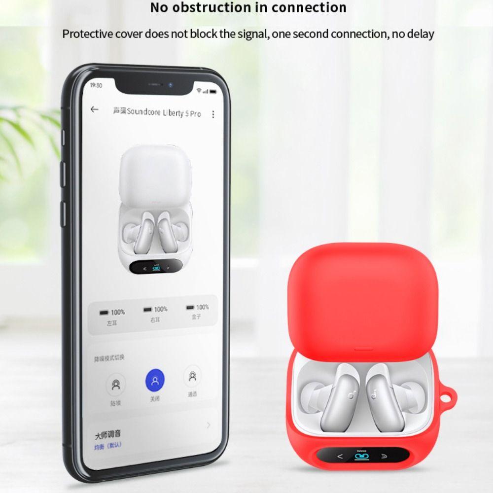 Ударопрочный силиконовый защитный чехол для Anker Soundcore Liberty 5 Pro для активного отдыха, путешествий, повседневного использования