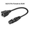 XLR 5 Pin RJ45 Adapter Cable-XLR 5 Pin Male To RJ45 + XLR 5 Pin Female To RJ45 Female DMX Ethernet