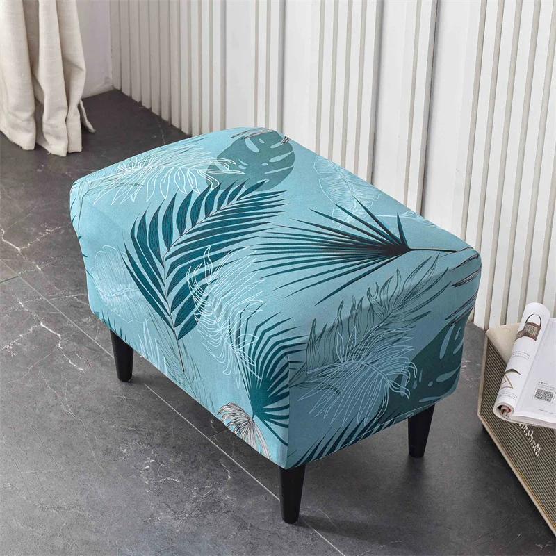Flowers Printed Wing Chair Cover Stretch Spandex Armchair Covers Nordic Removable Relax Sofa Slipcovers with Seat Cushion Covers