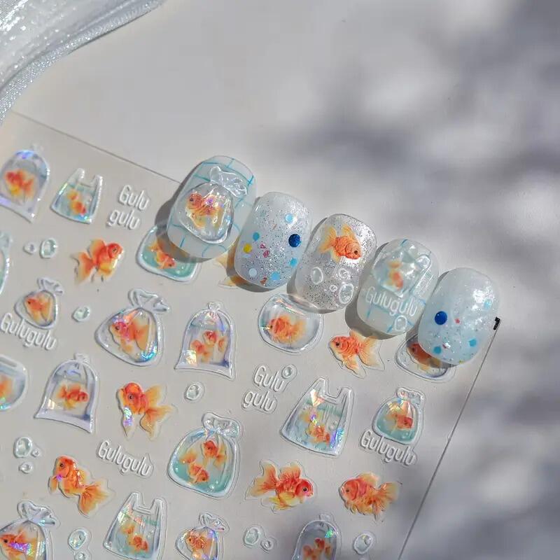 Goldfish Sea Self Nail Sticker Nail Sticker Hand Decoration Gift