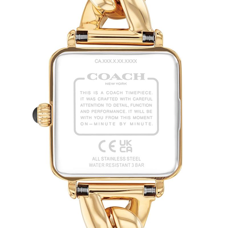 Coach Женские кварцевые часы Cass Черный циферблат Водонепроницаемость 30 метров Роскошные женские часы 14504356
