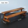 Carbonized Solid Wood 2-Tier Plant Display Shelf