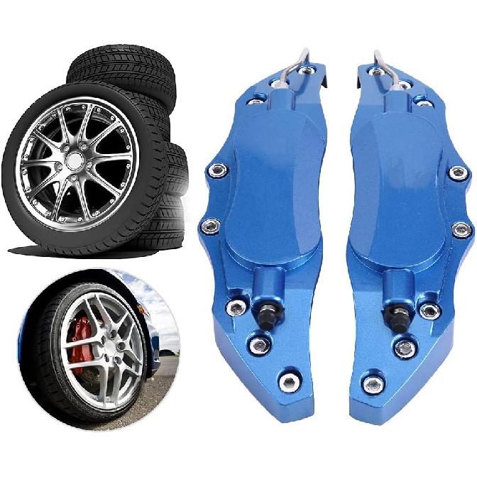 Aramox Алюминиевая защитная крышка тормозного суппорта для автомобилей, подходит для средних ступиц колес 16-17 дюймов, Лучше, 2 шт. (синий)