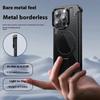 Luxury Metal Magnetic Magsafe Phone Holder Case for iPhone 16 15 14 Pro Max Aluminum Alloy Carbon Fibre Wireless Charging Cover