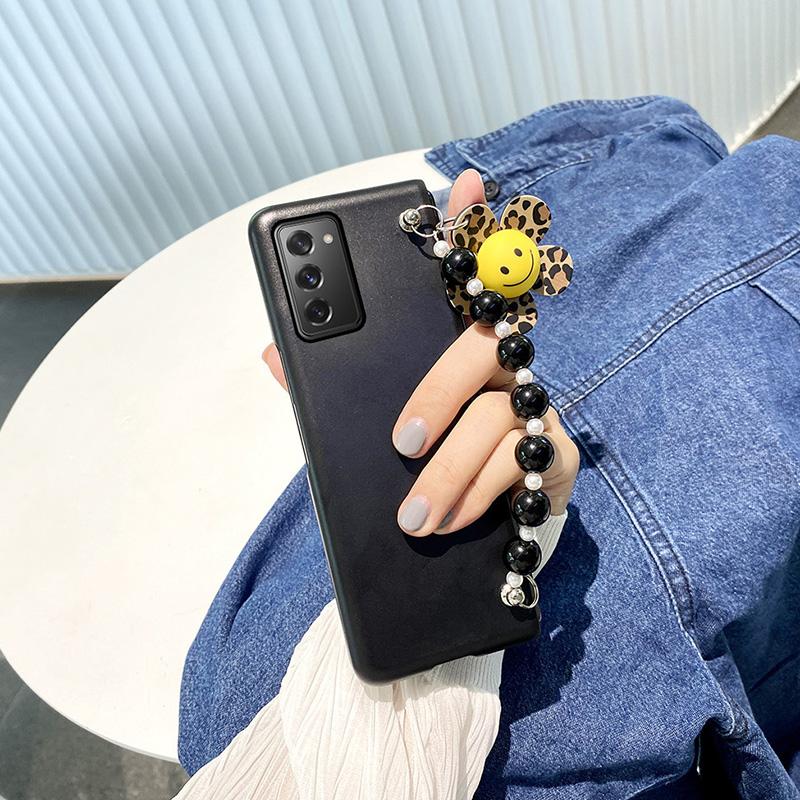 Luxury Fashion Diy Sunflower Hand Chain Clear Phone Case For Samsung Galaxy Z Fold 3 Z Fold 2 Z Fold 4 Transparent Cover Fundas