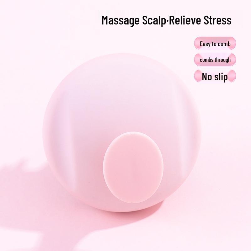 Женская силиконовая массажная щетка для кожи головы для влажного и сухого использования - Расческа для мытья волос