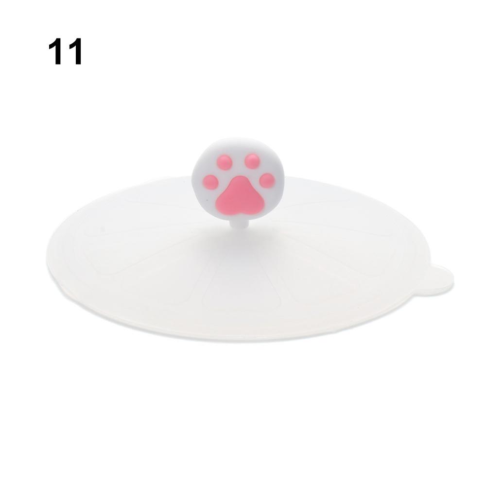 Cute Tea Coffee Lids Reusable Silicone Cup Cover Leakproof Dustproof Suction Cup Cover