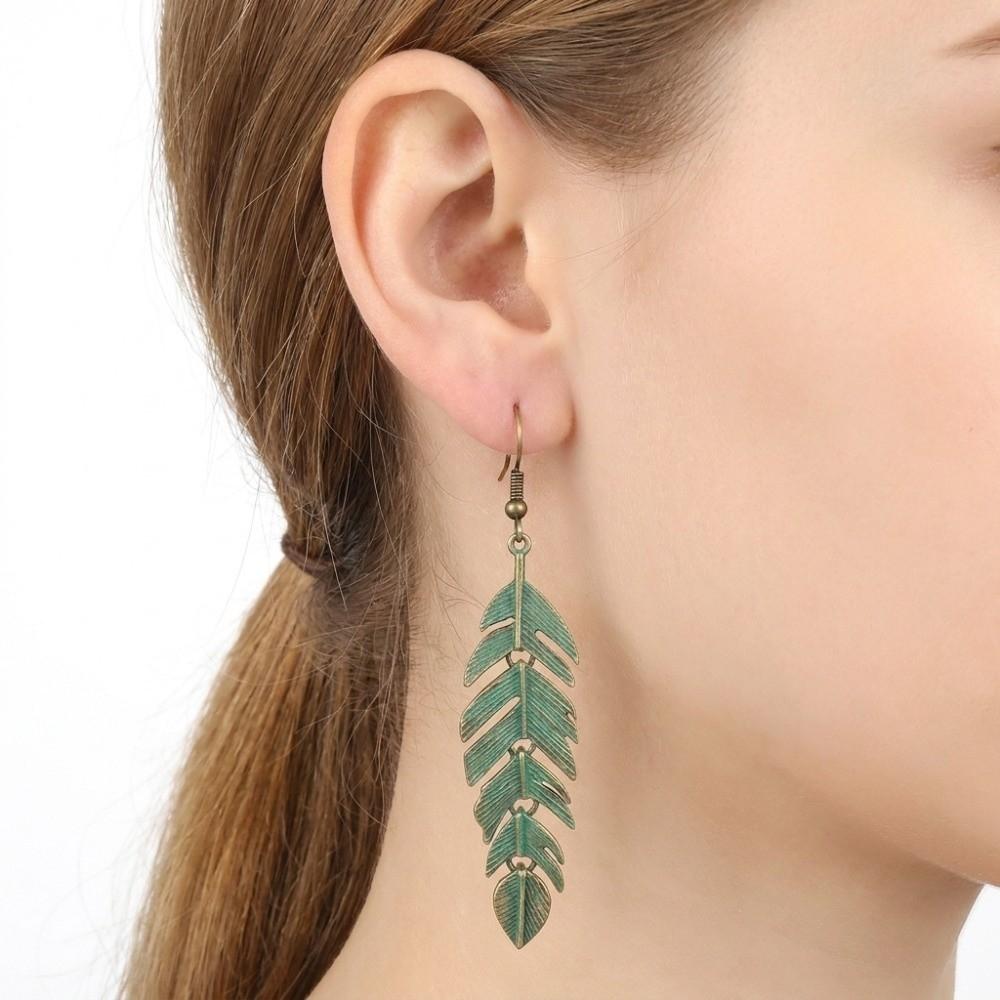Vintage Hong Kong Style Boho Earrings Retro Metal Ethnic Earrings Dangle Earrings Daily Jewelry