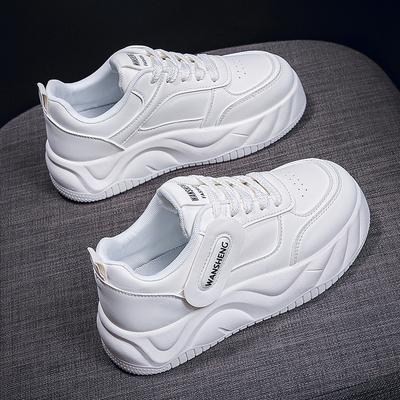 Модные Роскошные Новые Высококачественные Дышащие Кроссовки для Утренней Пробежки 2024 Женские Толстая Подошва Увеличенные Универсальные Повседневные Кеды