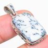 Natural Dendrite Opal Gemstone 925 Solid Sterling Silver Gift Pendant 1.50" L0k28