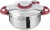 Скороварка Tefal для 2–4 человек, совместимая с газовым огнем IH, Easy, 10 лет гарантии, Minit Easy Ruby P4620669, 4,5 л, открывается/закрывается, «Crypso Red»