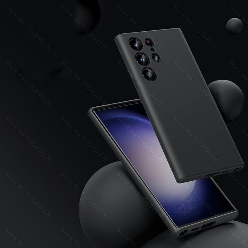 Противоударный чехол из жидкого силикона для Samsung Galaxy S24 S23 S22 S21 S25 Ultra A55 A54 A34 A52 5G Аксессуары Милая мягкая задняя крышка