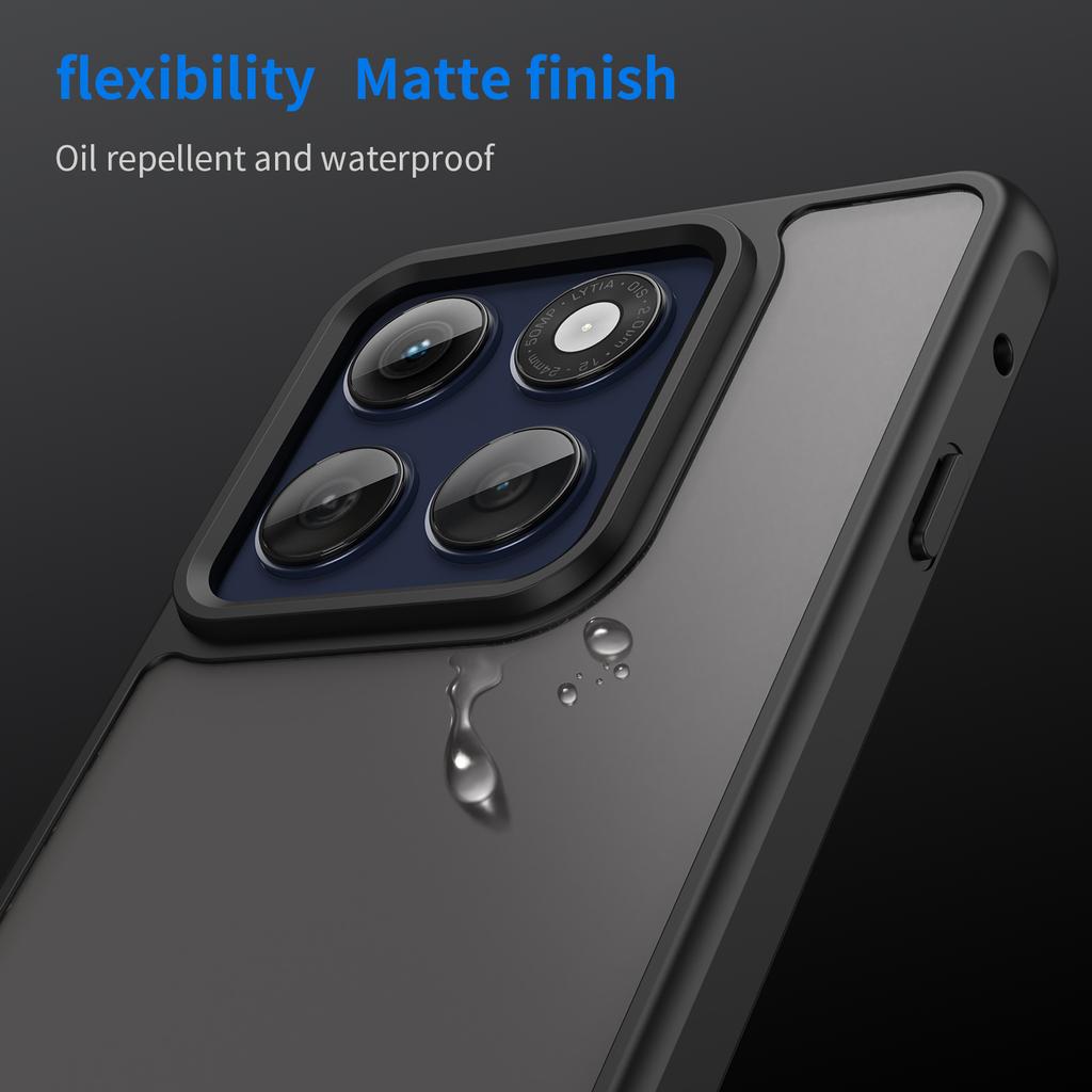 For Motorola Edge 60 Pro 5G Case Drop Proof Airbags Frosted Translucent PC+TPU Phone Back Cover