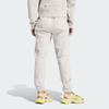 adidas X Stella McCartney Обычные спортивные штаны с твердым логотипом, флисовые трикотажные штаны с манжетами, женские брюки жемчужно-розового цвета IU0876