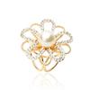 Элегантная брошь-цветок из сплава со стразами и жемчугом Модная женская булавка
