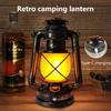 Retro LED Camping Light USB Rechargeable Hanging Tent Lights Portable Horse Lantern 3 Lighting Modes For Outdoor Desk Lighting
