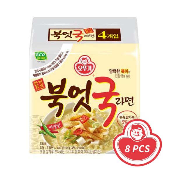 Ottogi Суп-рамэн из сушеного минтая, упаковка 110 г х 4 шт. (2 варианта)