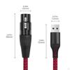 Кабель, USB-штекер на XLR (3-контактный), Женский, Стерео, для Компьютерных Динамиков, Ноутбука, Вокала