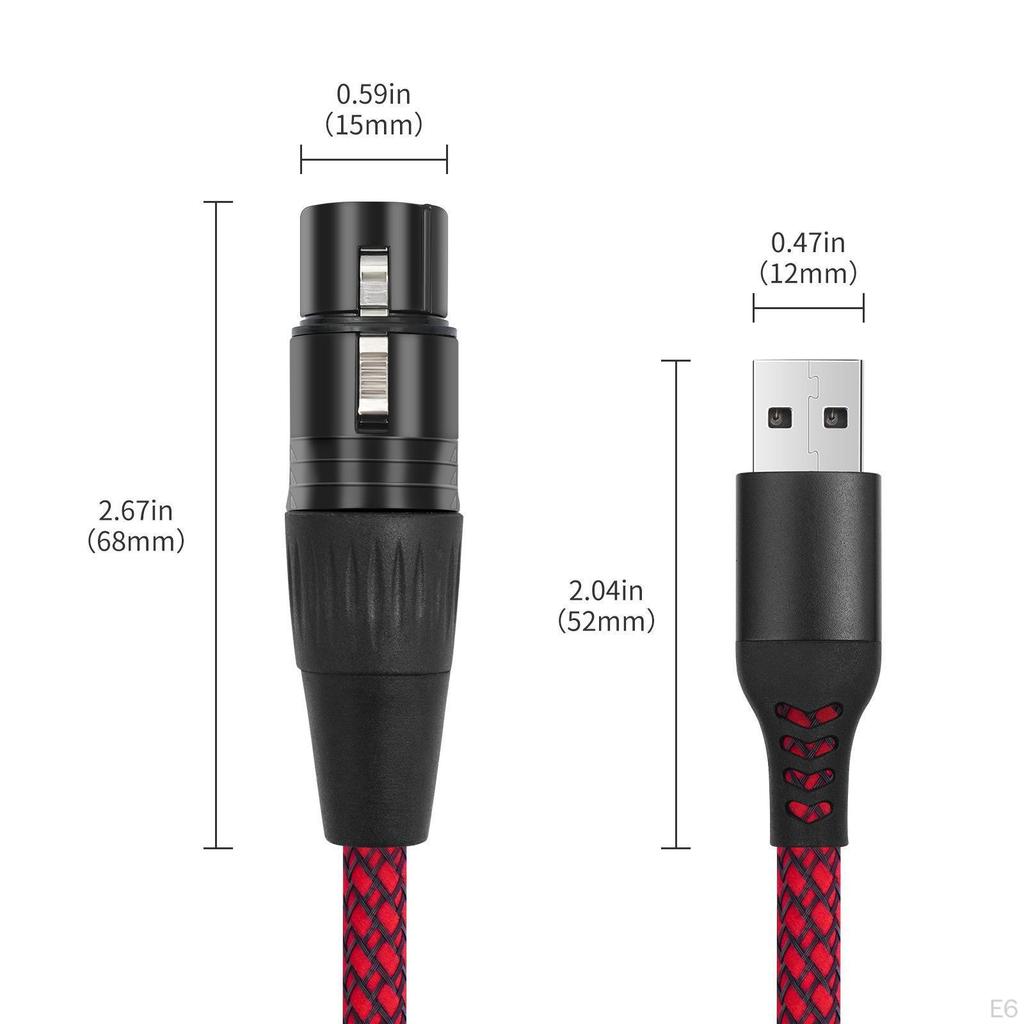 Кабель, USB-штекер на XLR (3-контактный), Женский, Стерео, для Компьютерных Динамиков, Ноутбука, Вокала