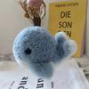 Furry Wool Whale Car Keychain Bag Hangings Whale Keyring Furry Dolphin Keychain  Couple Gift