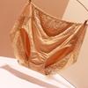 Plus Size Women's Seamless Milk Silk Lace Briefs - 2025 Mid-High Waist Pure Cotton Crotch Hip-Wrap.