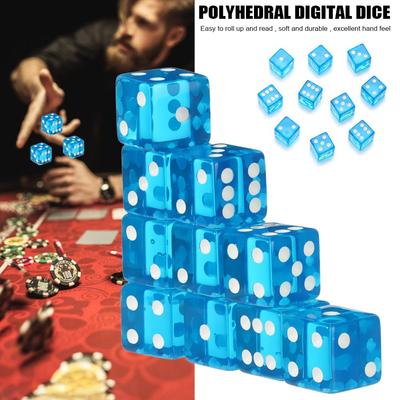 10 шт./набор 19 мм настольная игра игрушка подарок развлечения игральные кости акриловые