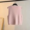 Весна и осень Вязаный жилет кардиган для женщин многослойный V-образный вырез майка приталенный свитер куртка для женщин свитер